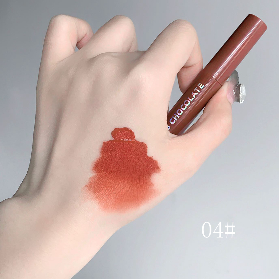 5pcs Chocolate Lip Glaze Set Matte Velvet Long Lasting Liquid Lipstick for Everyday Lip Gloss DH1005