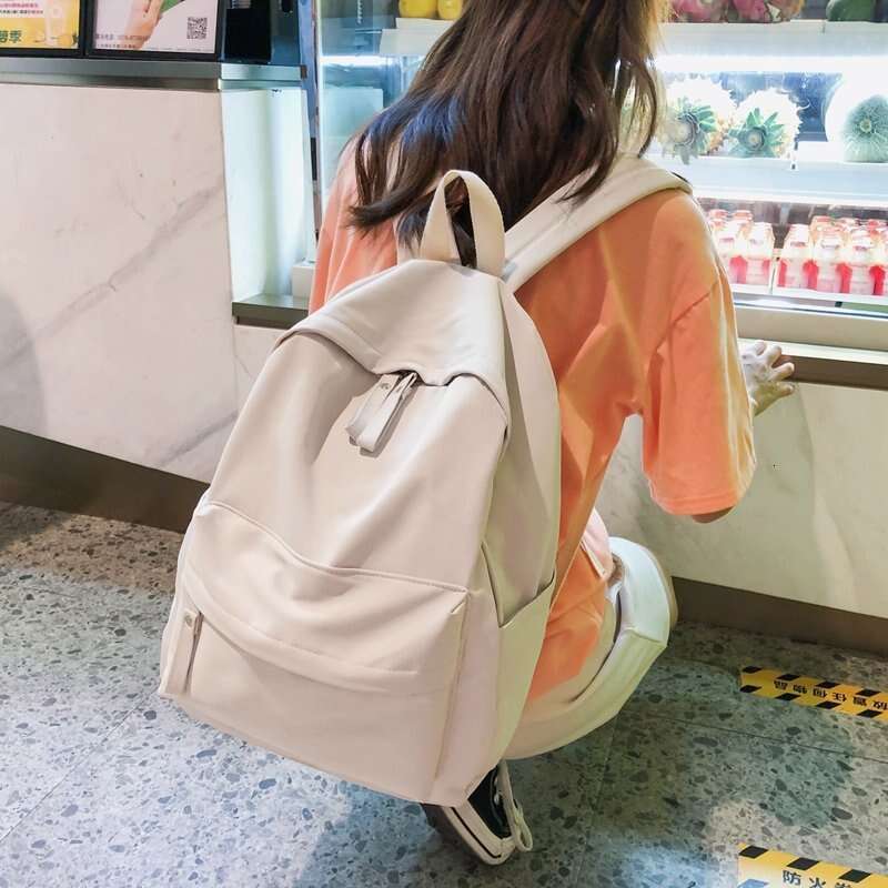 Muji Backpack for Middle Girls, Korean Version, Harajuku Ulzzang Style, College Student Backpack, High School Large Capacity Ins Style Double Shoulder
