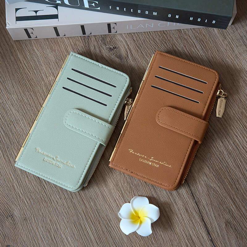 New Style Card Holder High-end Multi-card Slot Large Capacity Wallet Fashion Metal Zipper Multi-functional Coin Purse