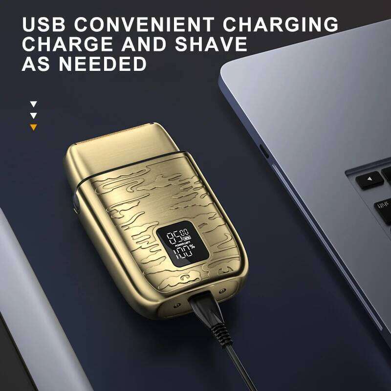 Kemei Km-870 Portable Electric Shaver, Reciprocating Three-Speed Adjustment, USB Charging, Metal Retro Body, Men's Razor