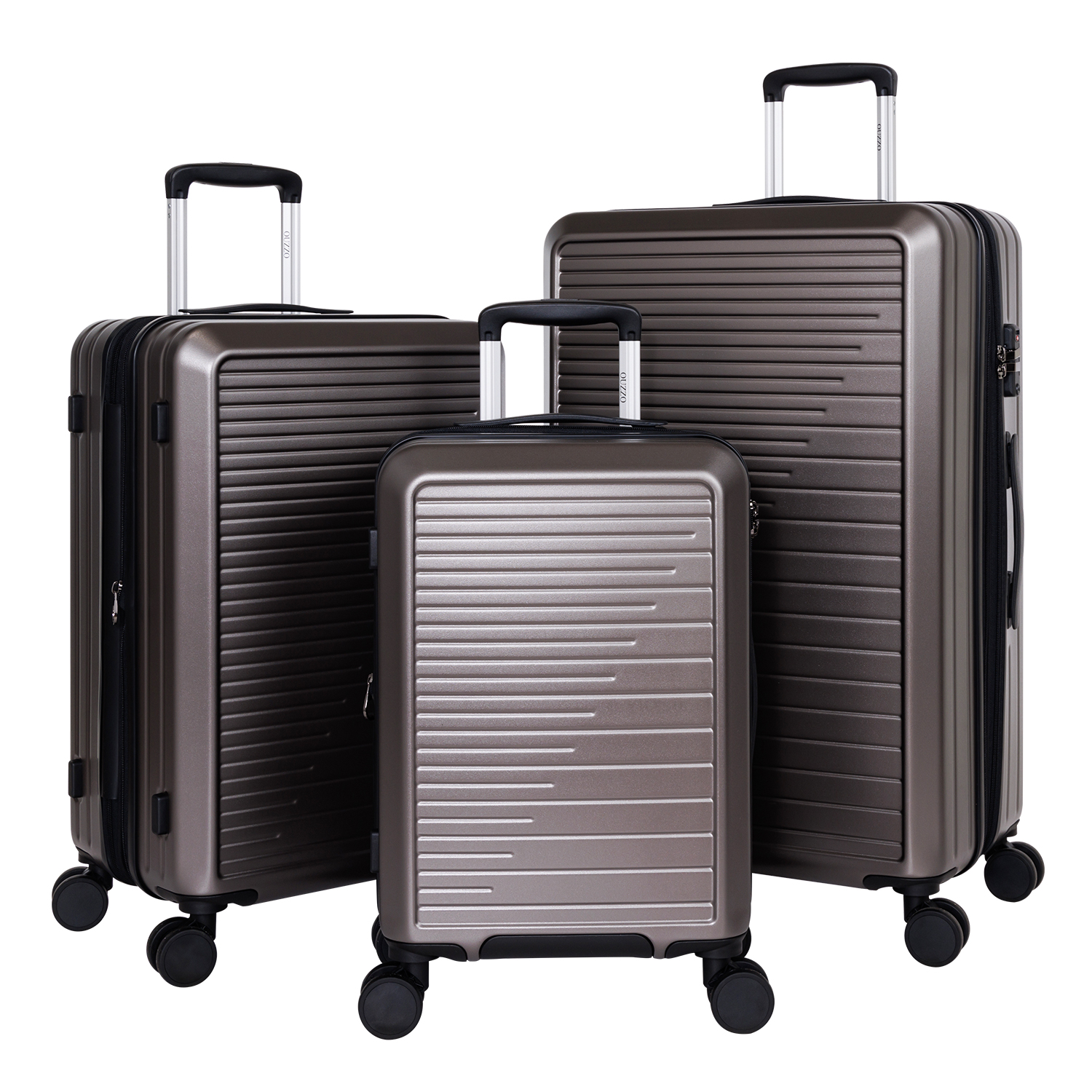 Expandable Carry On Suitcase with TSA Lock - 3-Piece ABS Luggage Sets for Business Travel & Vacation Trips