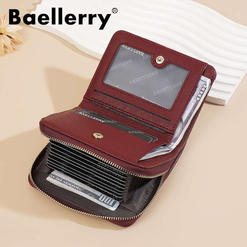 New Women's Coin Purse Multi-Functional High-End Multi-Card Slot Accordion Zipper Wallet Card Holder Combo