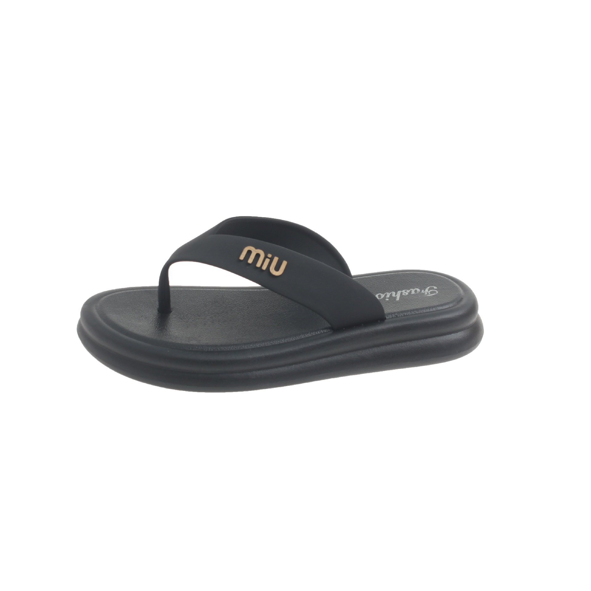 2025 Women's Flip-flop Sandals with Toe Post Flat Sole Non-slip Thick Sole Suitable for Outdoor Wear Women's Beach Sandals