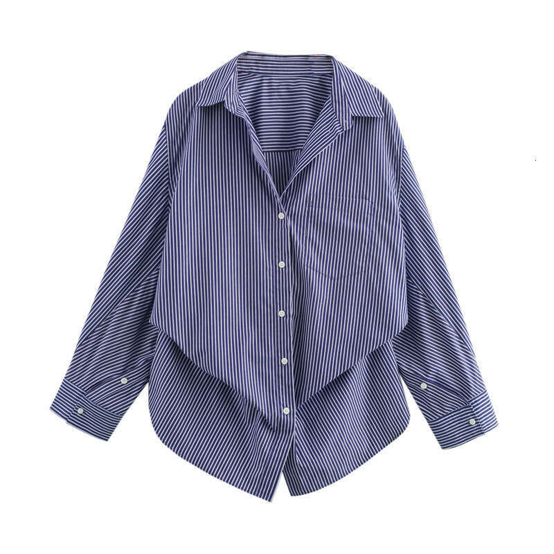 Spring New Women's Fashion Versatile Simple Batwing Sleeve Poplin Shirt B5