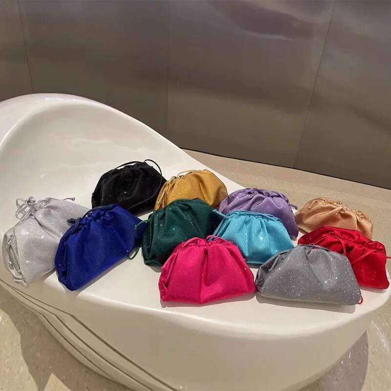 Hotsale Trendy Rhinestone Large Cloud Shoulder Clutch Purse Hobo Crossbody Bags For Women