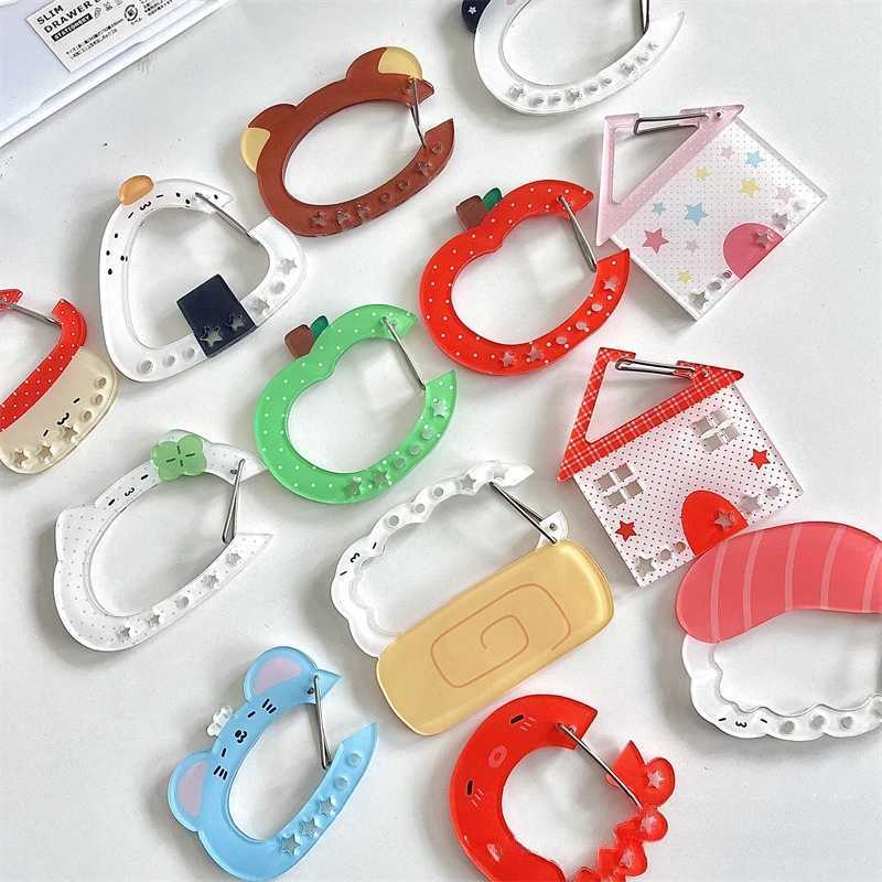 Kawaii Illustration trinkets keychain bag charms Acrylic pendant decoration Carabiner Backpack Pendant Handbook Decoration Gifts W250604