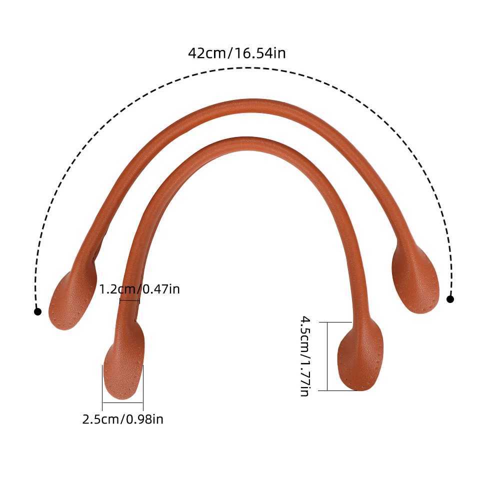 2pcs PU Leather DIY Handles For Womens Bags Fashion Shoulder Bag Strap Replacement Accessories For Handbags Strap For Bags New W250604