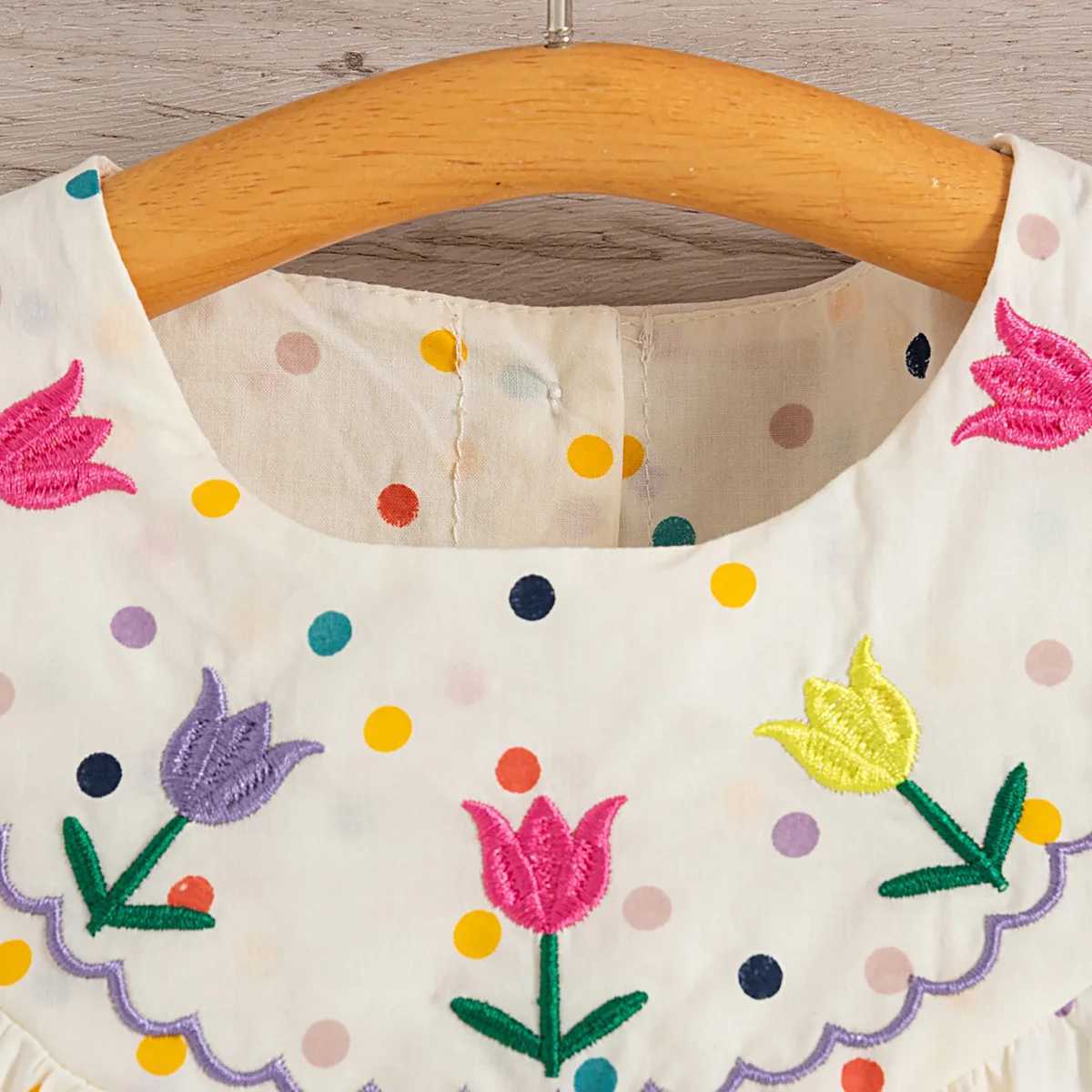 Baby Girl Dress Summer Comfortable Cotton Baby Dress Cute Flower Embroidered Dress Kids Birthday Clothes R250530