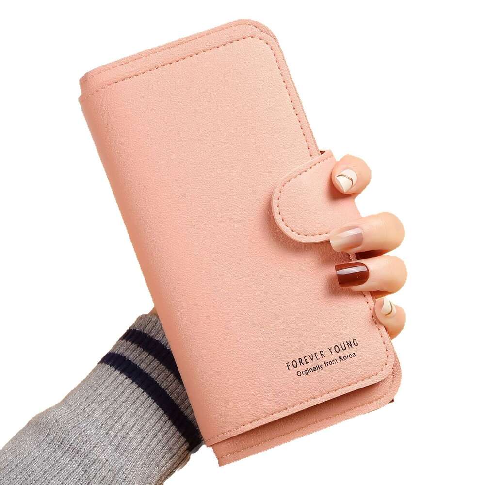 New Long Women's Wallet Clasp, Soft Coin Purse with Card Slots and Phone Holder, Trendy Handheld Design