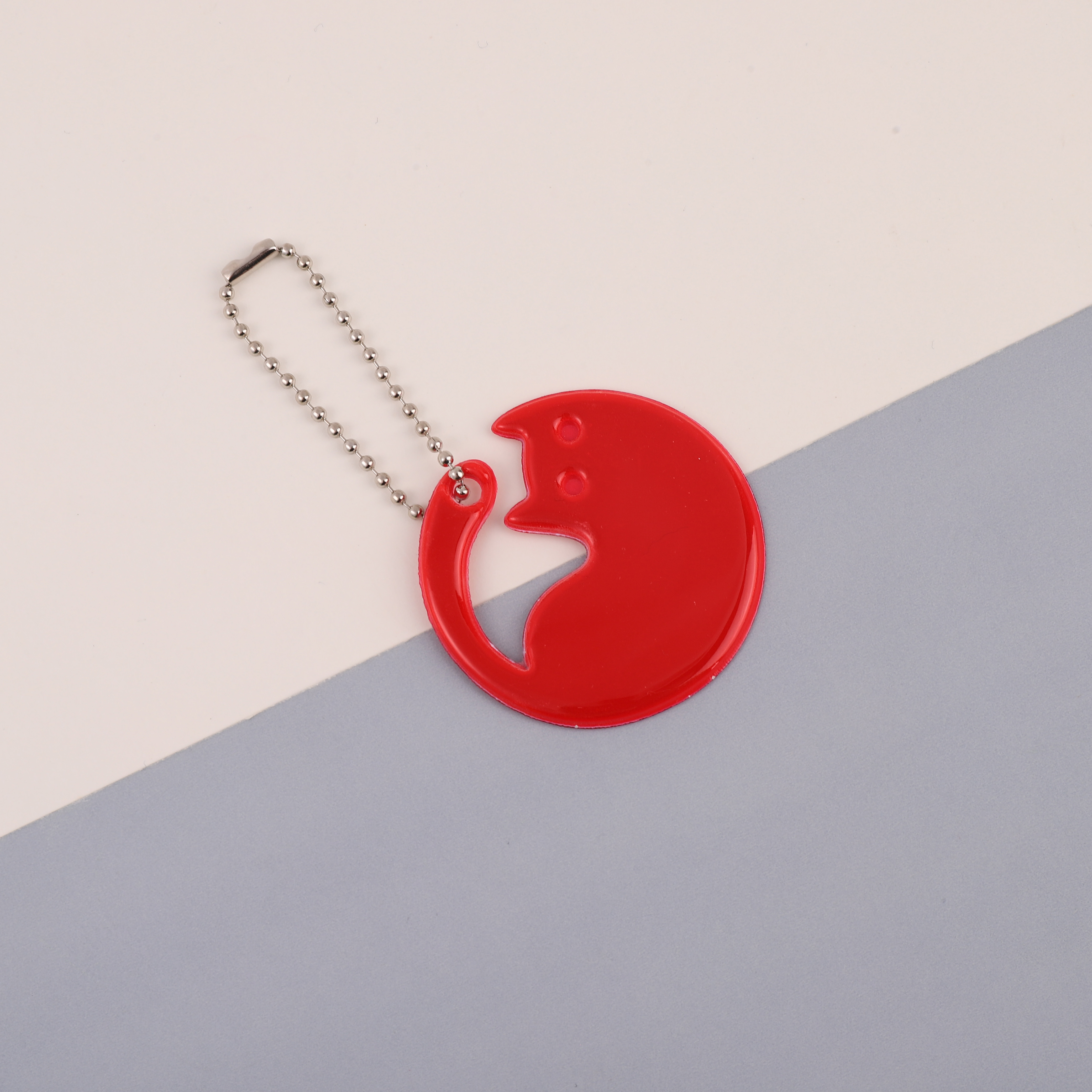Creative Cat-Themed Backlight Pendant Durable Night Reflector Key Fob Available in Multiple Colors
