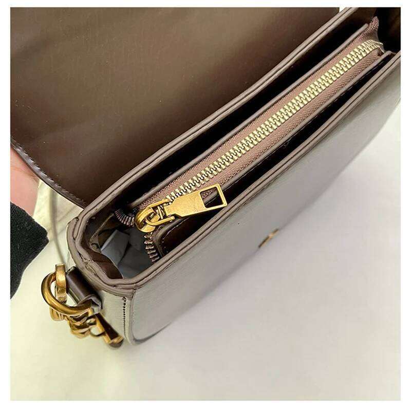 Women's Bags Designer Designs Classic French Retro Style Solid PU Women Shoudler Chain Crossbody Bag OL Versatile Party Outfit Casual Tote