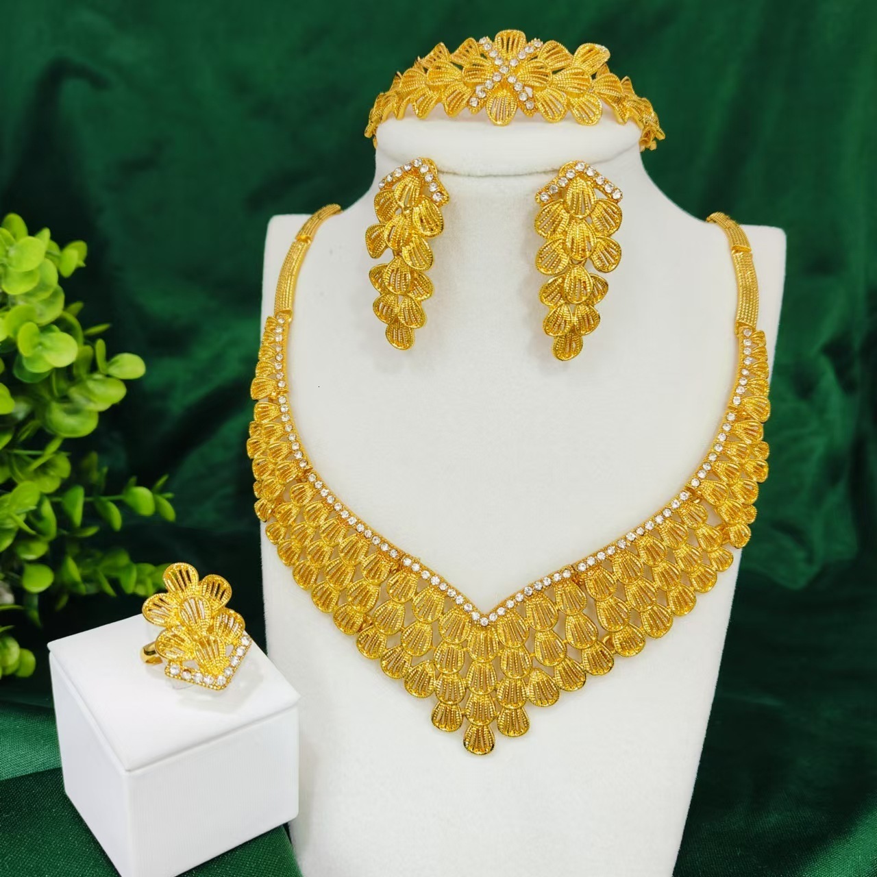 EMMA Jewellery Necklace Jewelry Sets For Women Dubai Gold Color African Arabic Wedding Bridal Collection Sets 241016