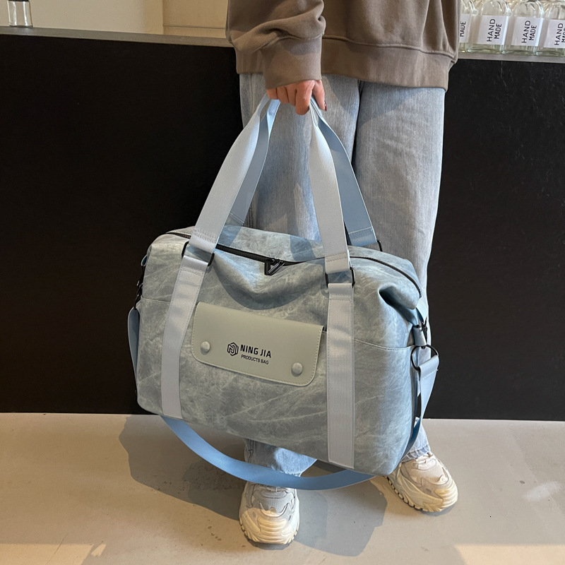 Fashion Fresh Stylish Multi-pocket Handheld Travel Dry Wet Separation Sports Fiess Bag with Trolley Handle