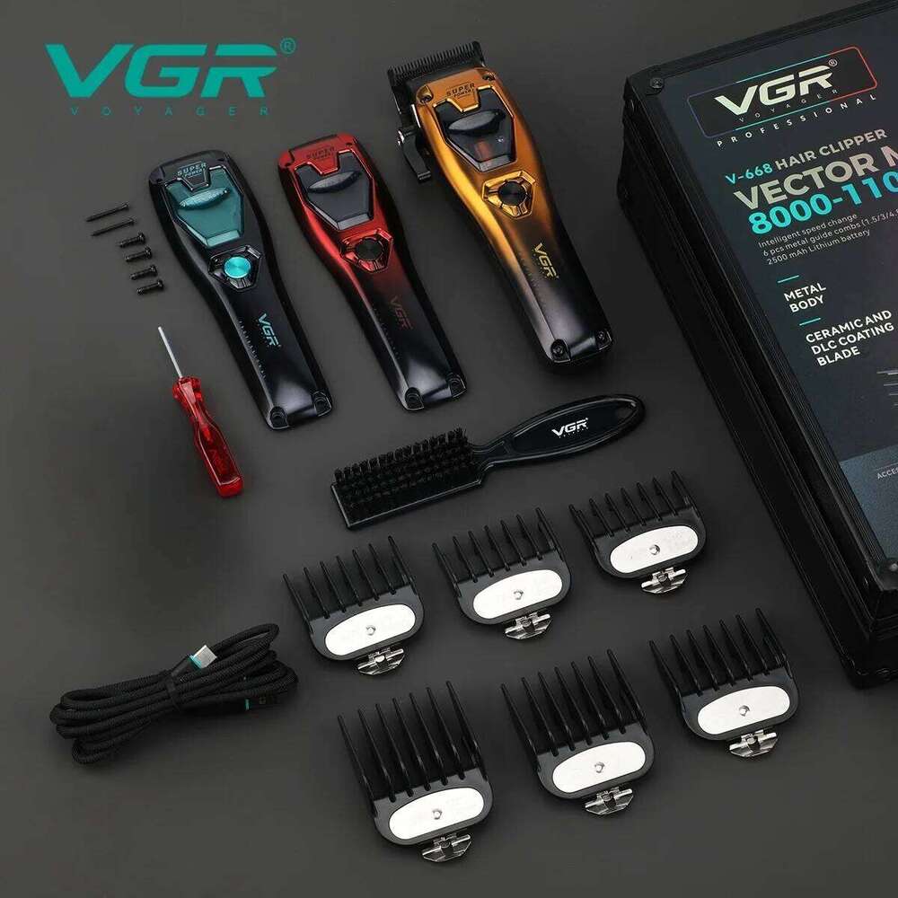 VGR 11000 RPM Professional Hair Cutting Hine Vector Motor Barber Adjustable Electric Trimmers For Men V-668