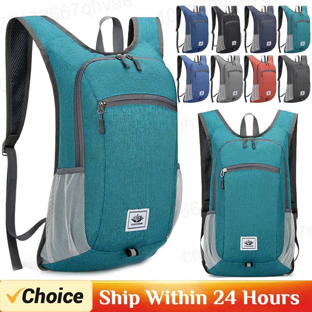 15L Hiking Backpack Ultralight Foldable Waterproof Oxford Travel Bags For Men Outdoor Portable Woman Camping Small Backpack W250603