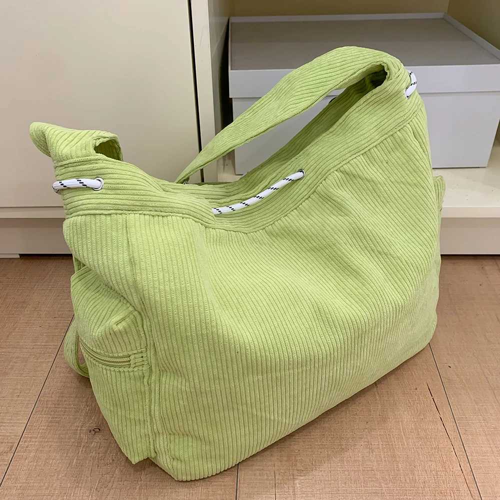 Large Capacity Corduroy Bag Womens Single Shoulder Casual Five Pointed Star Crossbody Bag Versatile Tote Bag XJ250604