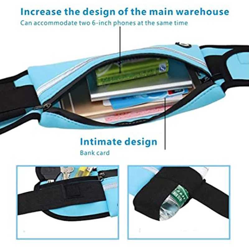 Waterproof Run Waist Belt Bag Men Women Sports Bag Cycling Running Gym Belt Bag Male Waist Bag Sports Fanny Pack Jogging Bag W250604