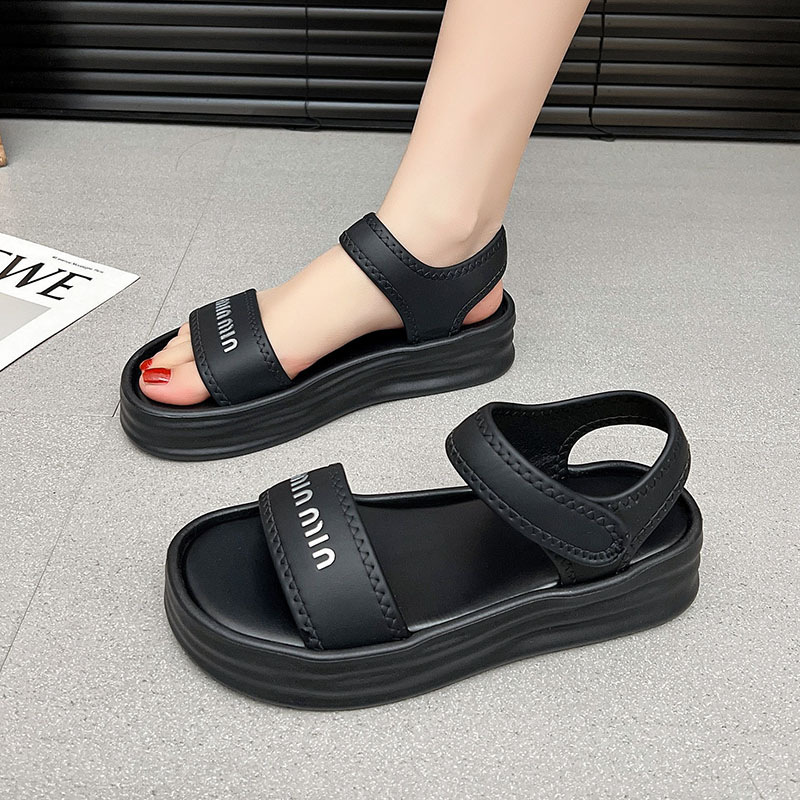 designer shoes Women's 2025 Summer Women's Flat soled Student Sports Sandals for Outdoor Wear Suitable for Dresses Casual Velcro Beach Sanda
