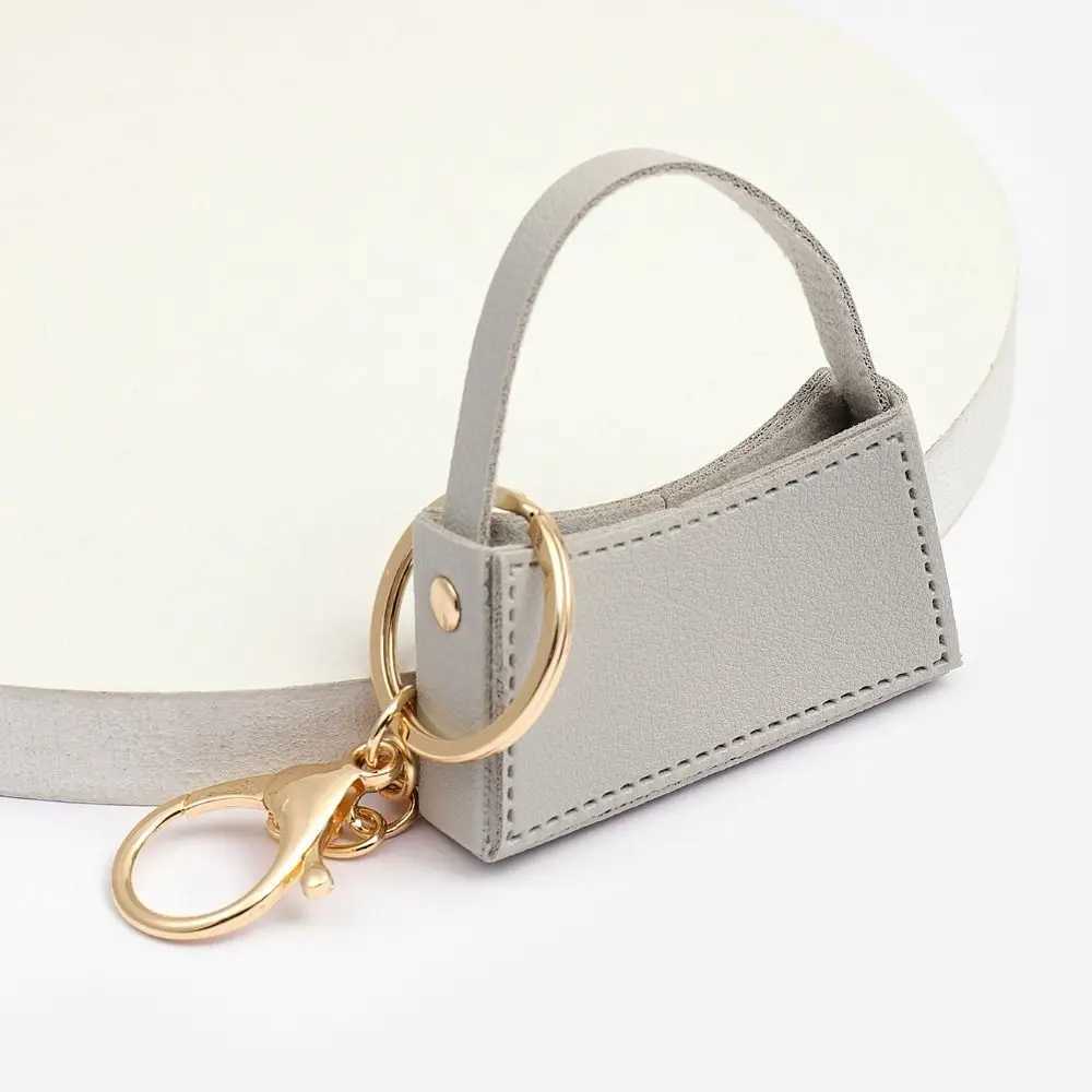 Mini Keychain Cute Small Curved Bag Candy Color Keyring Creative Kawaii Car Decoration M250604