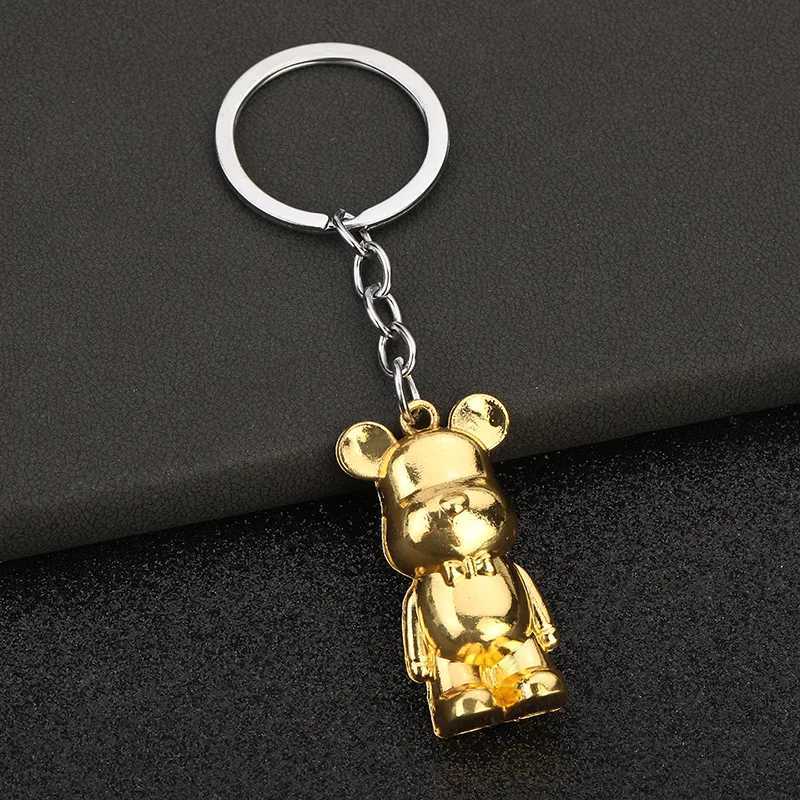 New Arrival Bear metal car key jewelry violent bear keychain backpack mobile phone pendant U250604