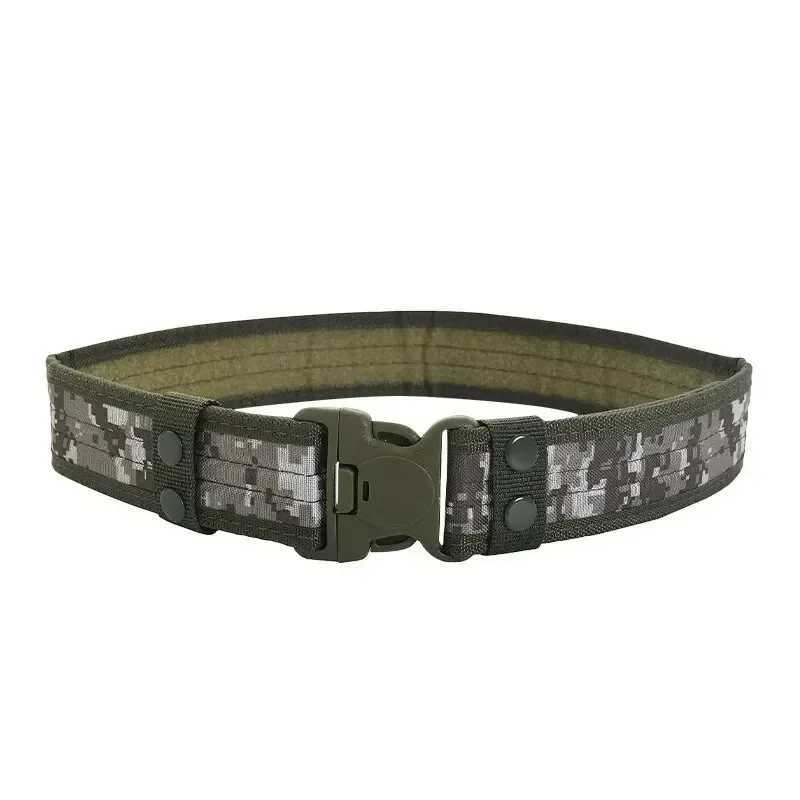 130cm Unisex Stretch Canvas Belt Quick Release Machine Washable Fashionable Braided Design Army Accessory Hunting Tactical Belts W250604