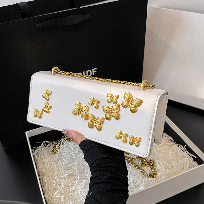 High-end Butterfly Bag For Women 2025 Spring New Shopping Bag Fashion Small Square Bag Niche Casual Designer Free Shipping Versatile Shoulder Bag