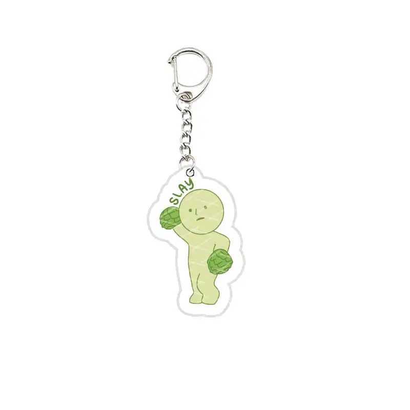 Acrylic Smiski Keychain for Accessories Bag Smiski Key Chain Key Ring Pendant Keyring Chains Fans Gifts W250604