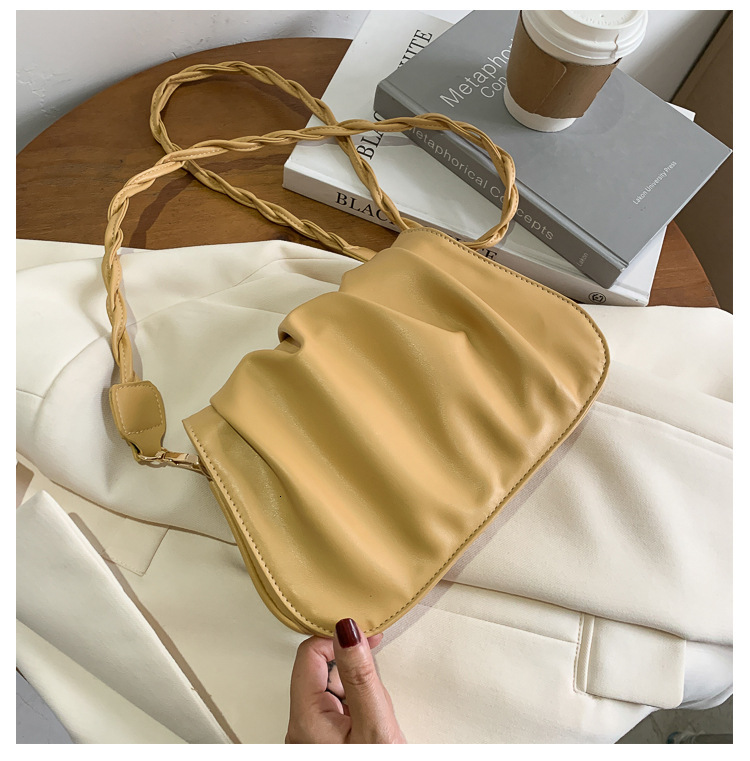 Women's cloud bag new fashionable fairy pleated armpit bag designer women's single shoulder fashionable women's crossbody bag