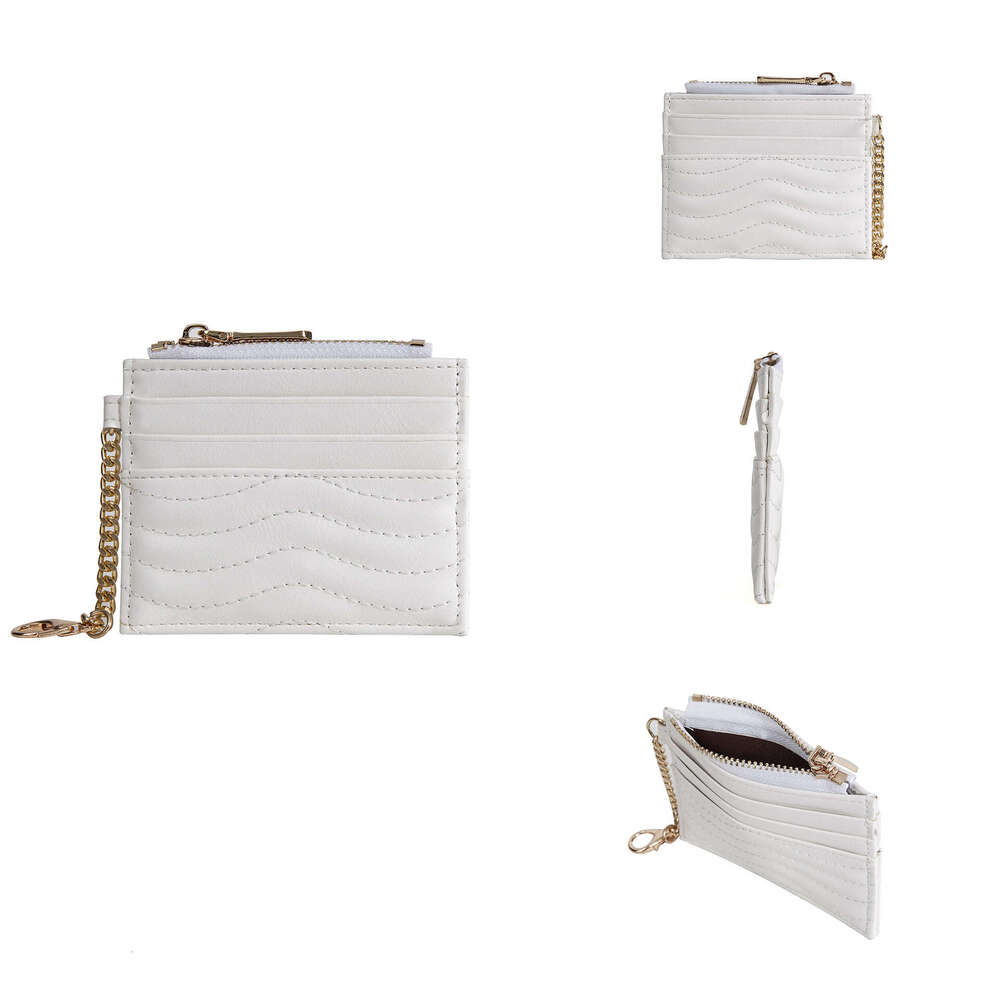 New Women's Card Holder Baellerry Quilted Multi-Card Slot Chain Mini Compact Coin Purse