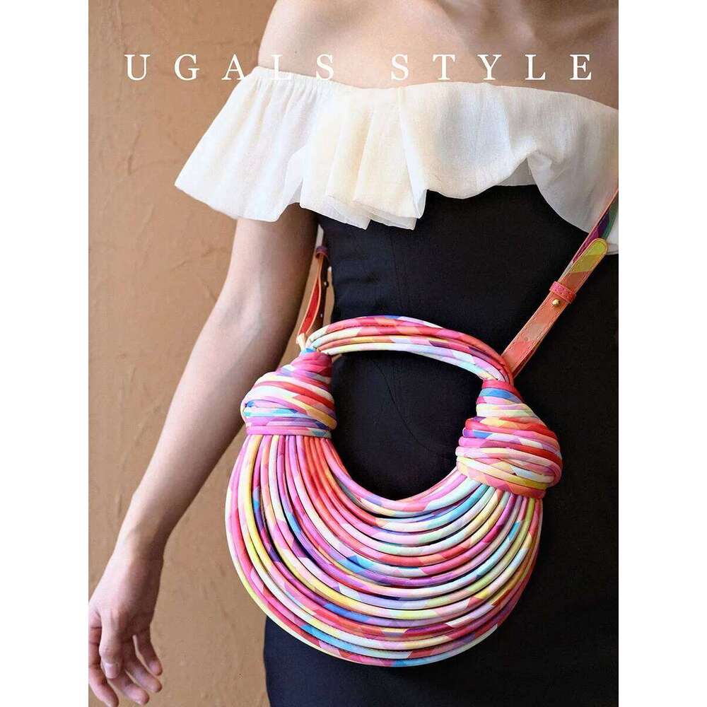 Bag Handbags For Women Designer Brand Hand Woven Noodle Bags Rope Knotted Pulled Hobo Sier Evening Clutch