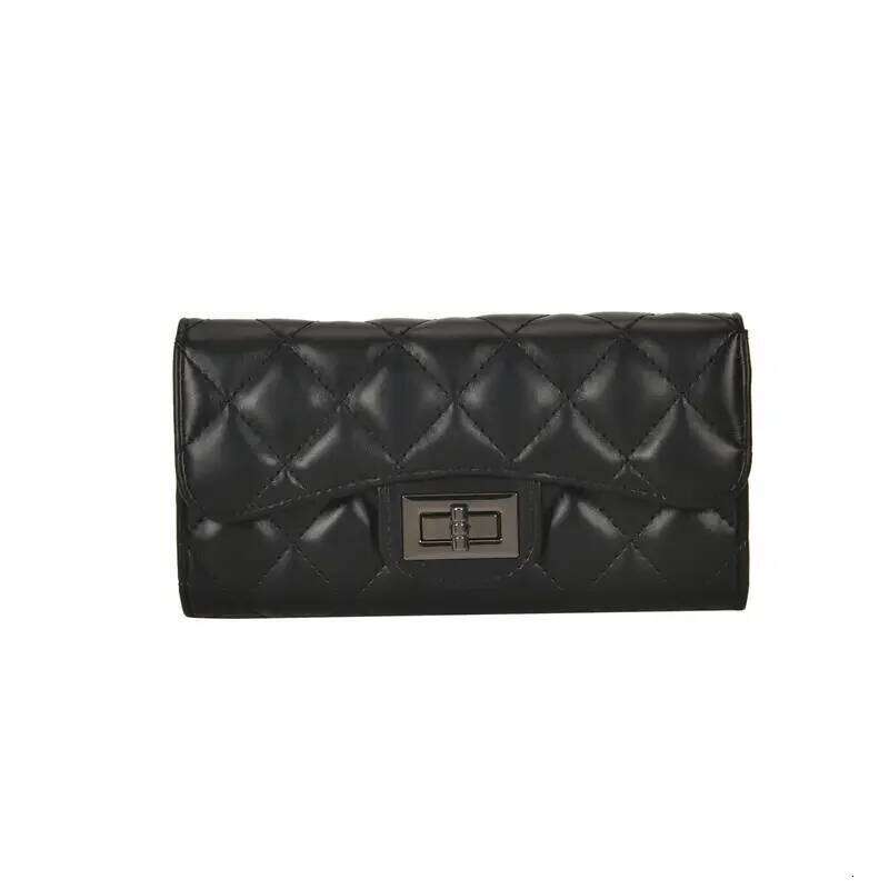 Quilted Long Wallet, Women's Fashion Wallet With Multi Card Slots & Id Window