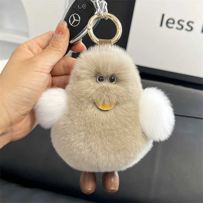 New Rex rabbit Fur Penguin Key Chain Bag Decoration Plush Toy Gift Keychain Cute Doll Pendant Lovely Penguin Dolls Holiday Gift W250604