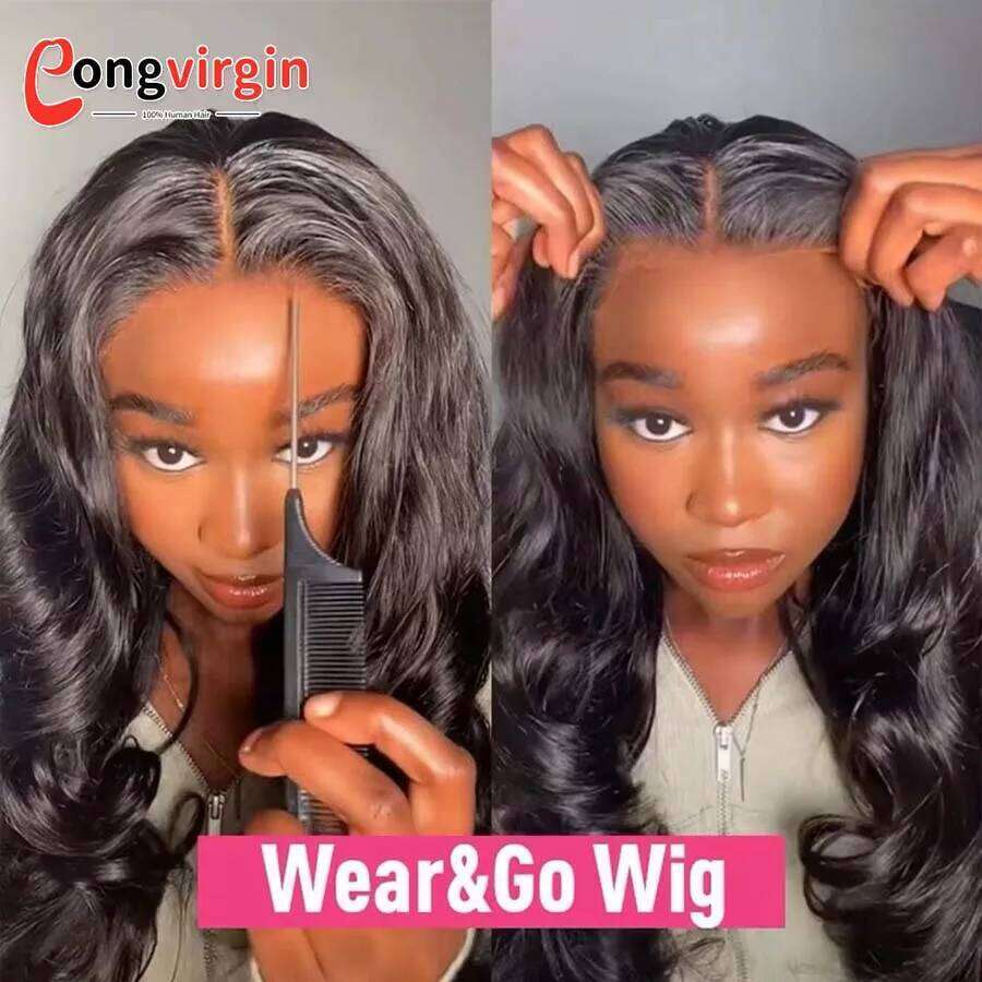 And Go 5X5 9X6 Body Wave Glueless Wig Human Hair Ready To Wear 360 13x6 Brazilian Hd Lace Front Wigs For Women Preplucked