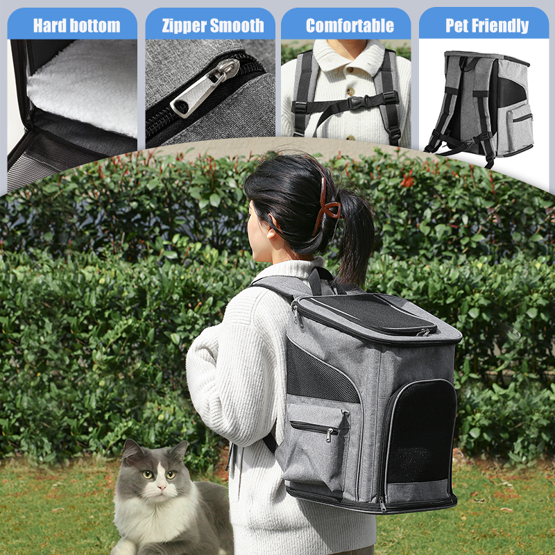 Pet Backpack with Sturdy Steel Frame for Easy Travel & ComfortPrivacy-Focused Pet Carrier Backpack for Secret Adventures