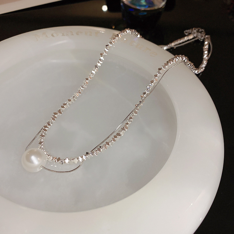 Irregular pearl necklace, light luxury, high-end, niche fashion