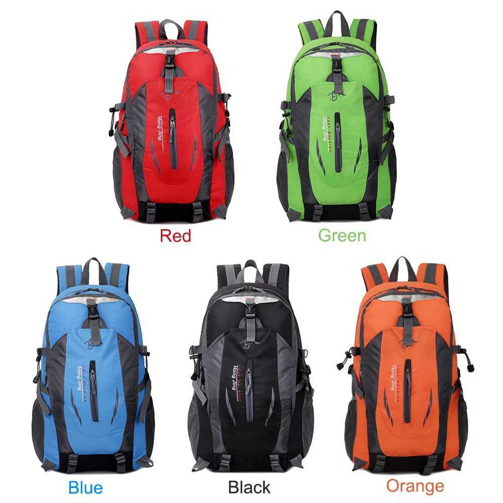 Polyester Camping Backpack Breathable Fishing Bag Large Capacity Wear-resistant Layered Storage Lightweight for Office Travel W250603