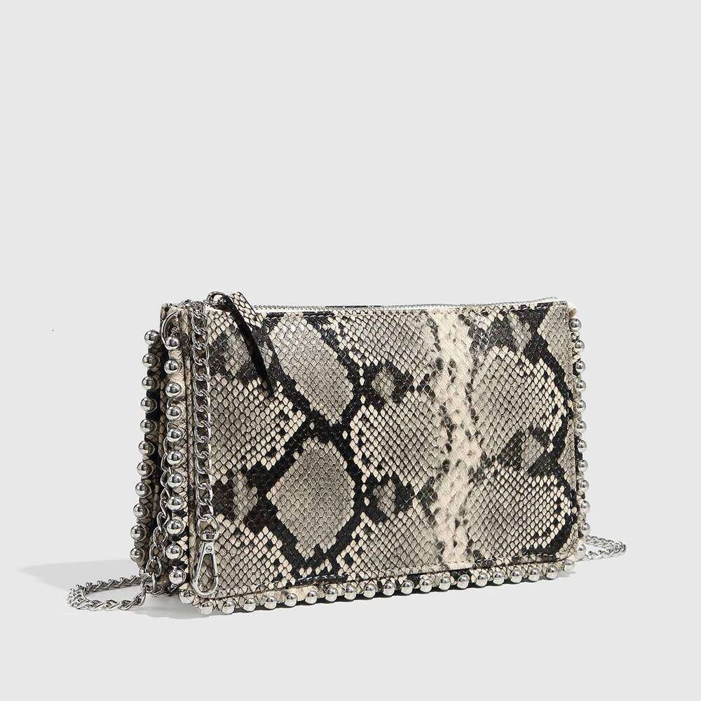 Women's Bags Designer Fashion Serpentine Shoulder Beaded Chains Crossbody Bags For Women Square Purses Snake Pattern Women's Bag NEW