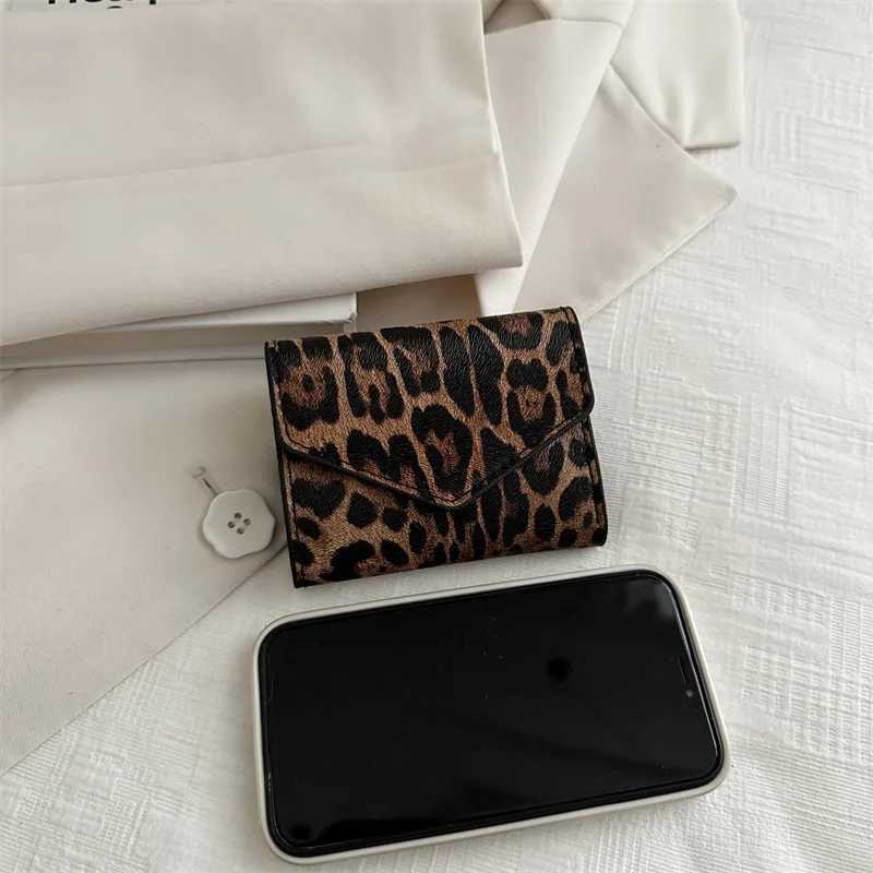 Leopard Wallet Fashion Portable Short Wallets Coin Purse Bag Mini Envelope Handbag Earphone Bag XJ250604