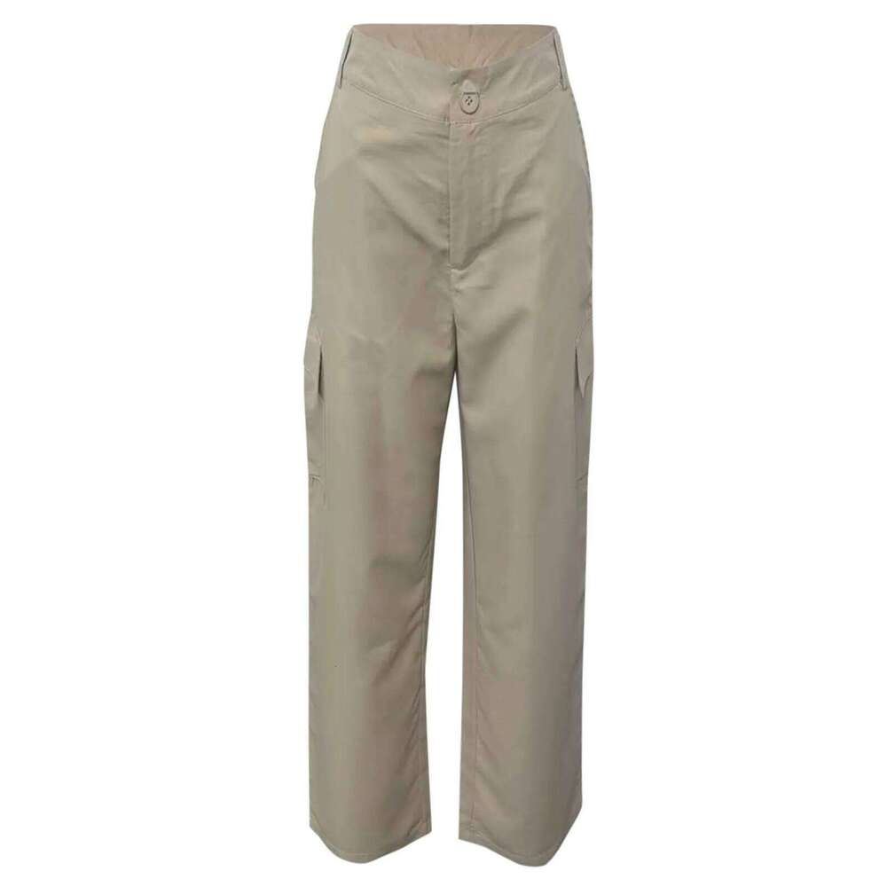 hoodie Women's Wear Summer Women's Pockets High Waist Workout Pants Casual Solid Straight Leg Cargo Trousers Versatile Streetwear jacket