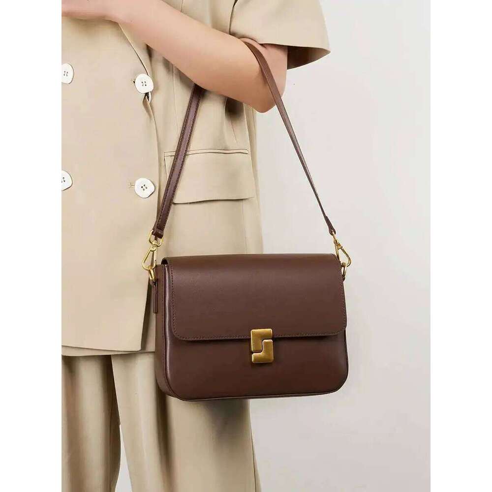 Women's Bags Designer Designer Bags Genuine Leather Women Crossbody Square High Quality Cowhide Women's Commuter Shoulder Bag