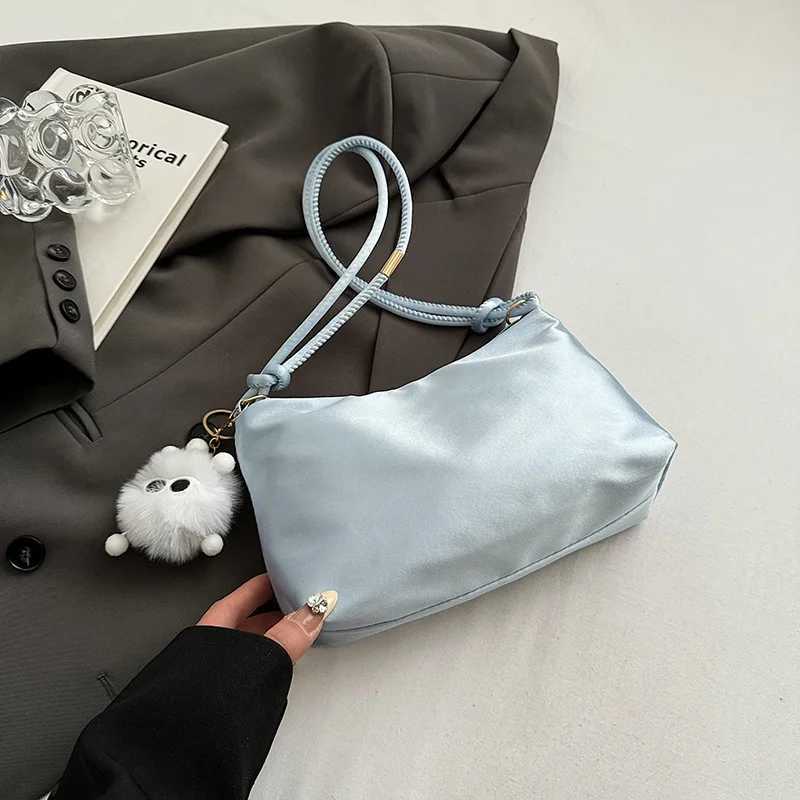 Temperament Glossy Silk Underarm Bag for Women 2025 New High-end Fashion Casual Single Shoulder Small Bag XJ250604