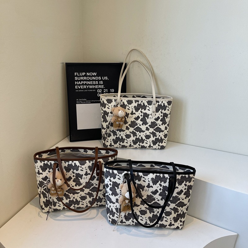 Free Shipping Designer Bag Women's New Autumn And Winter Printed Cow Mother Fashionable Leopard Print Single Shoulder Bag With Large Capacity