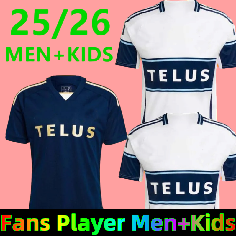 24 25 26 VanCouVeR WhIteCApS Mens Soccer Jerseys 2025 2026 KREILACH WHITE LABORDA VESELINOVIC BERHALTER Home Away Football Shirts Short Sleeve Uniforms