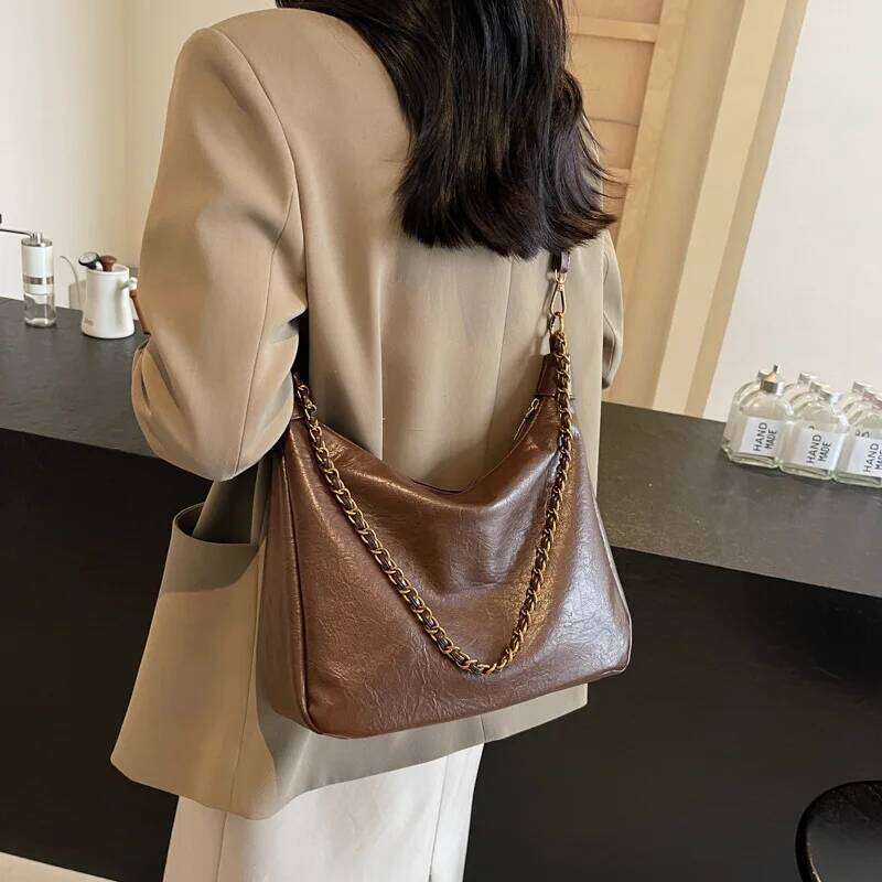 2025 New Women's Tote Crossbody Feel Chain Shoulder Bag For Work Evening Party