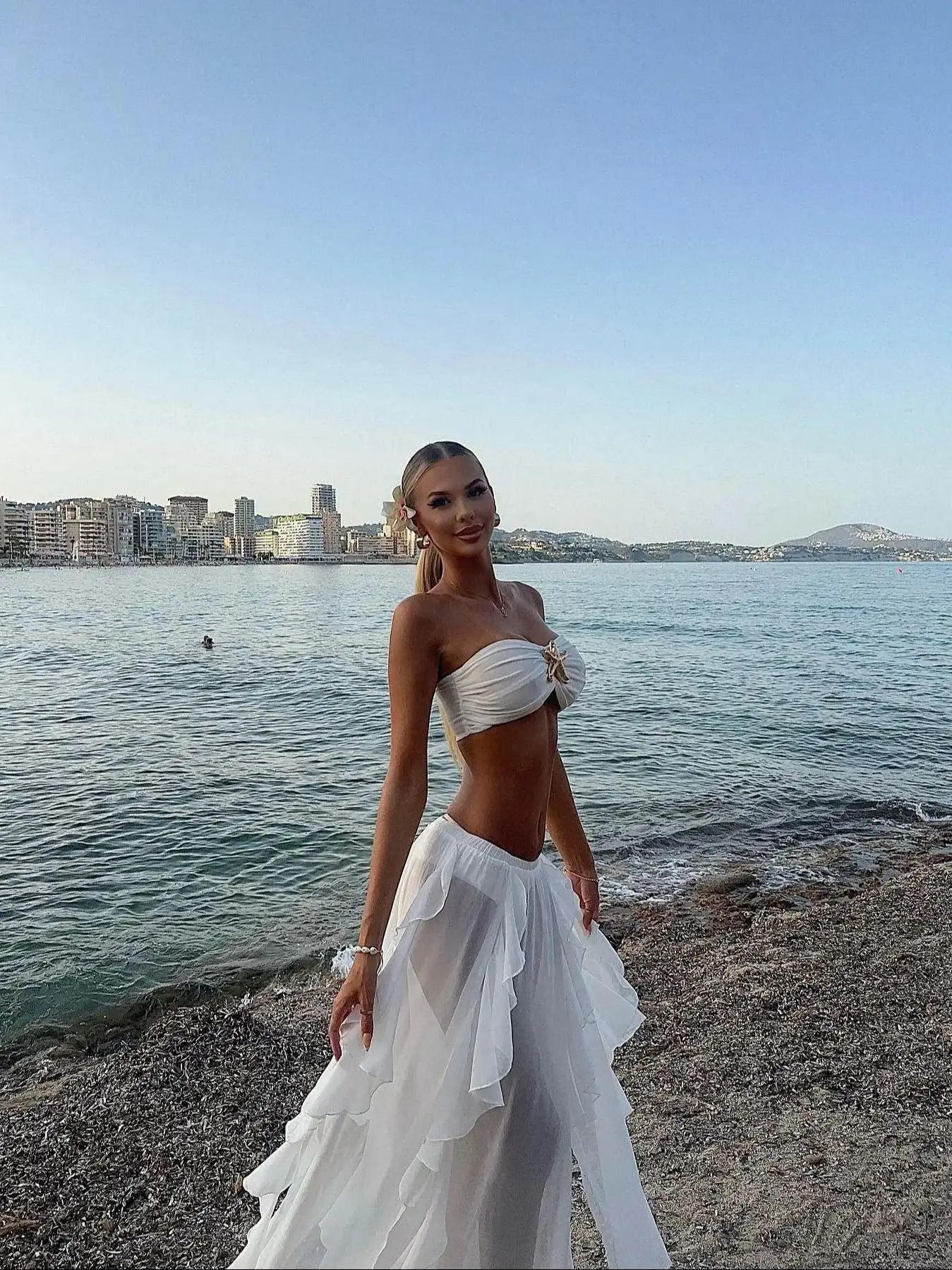 3pack Swimwear With Kimono Women Mesh Bikini Swimsuit Beach Cover Up Halter Bikini Set Beachwear Summer 250603