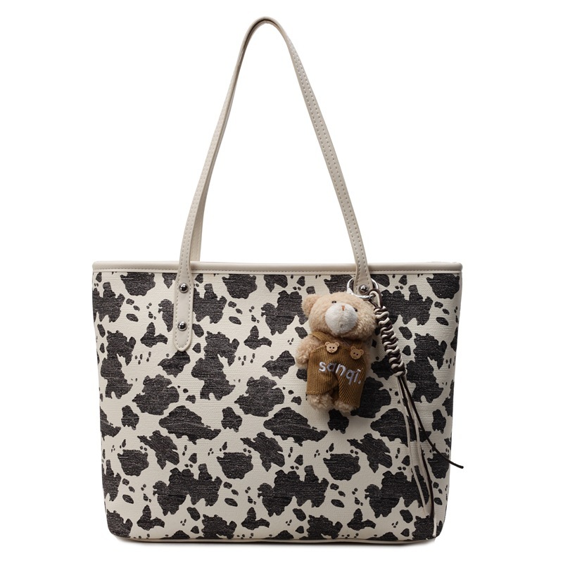 Free Shipping Designer Bag Women's New Autumn And Winter Printed Cow Mother Fashionable Leopard Print Single Shoulder Bag With Large Capacity