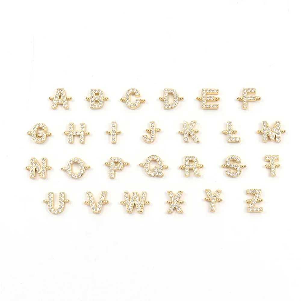 New Arrival New Brand Fashion Initial Letter Charm Bracelet Women Pave Zirconia A-Z Adjustable Rope Bracelet For Women Jewelry Gift V250604