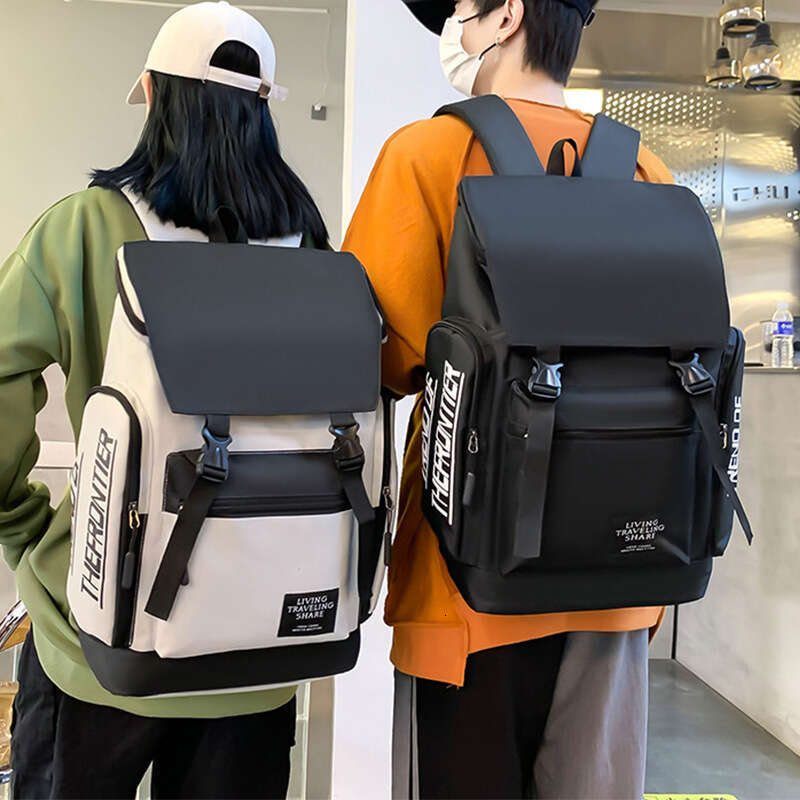 Large Capacity Casual for Students Travel Trendy Laptop School Backpack Double Shoulder Bag
