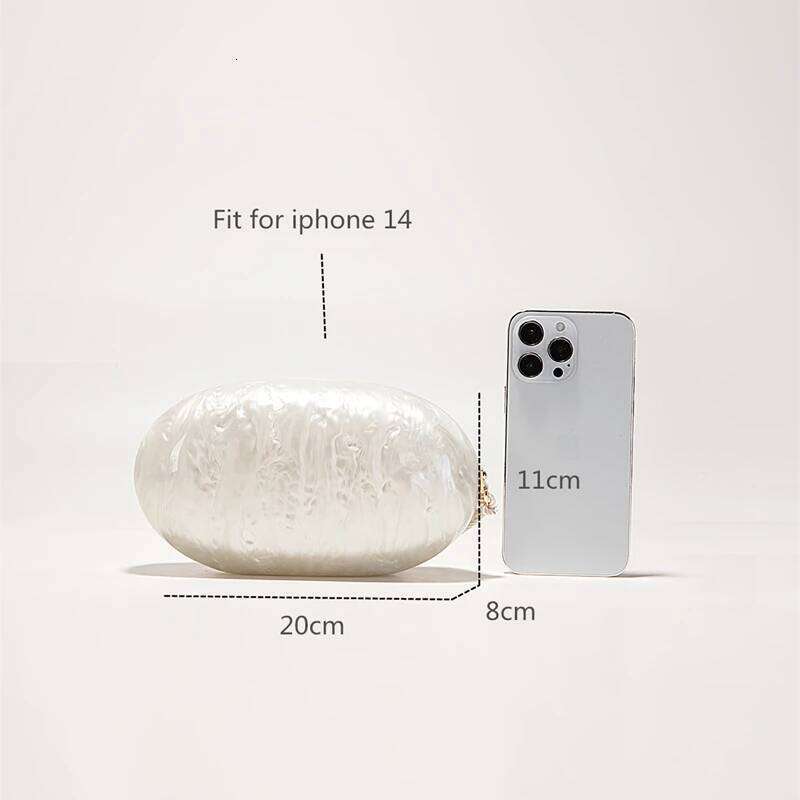 Egg Shape Clutch Bag Fringed Acrylic Shell Clutch Bag Women Wedding Evening Party Cute Purse Handbag Winter New 2024