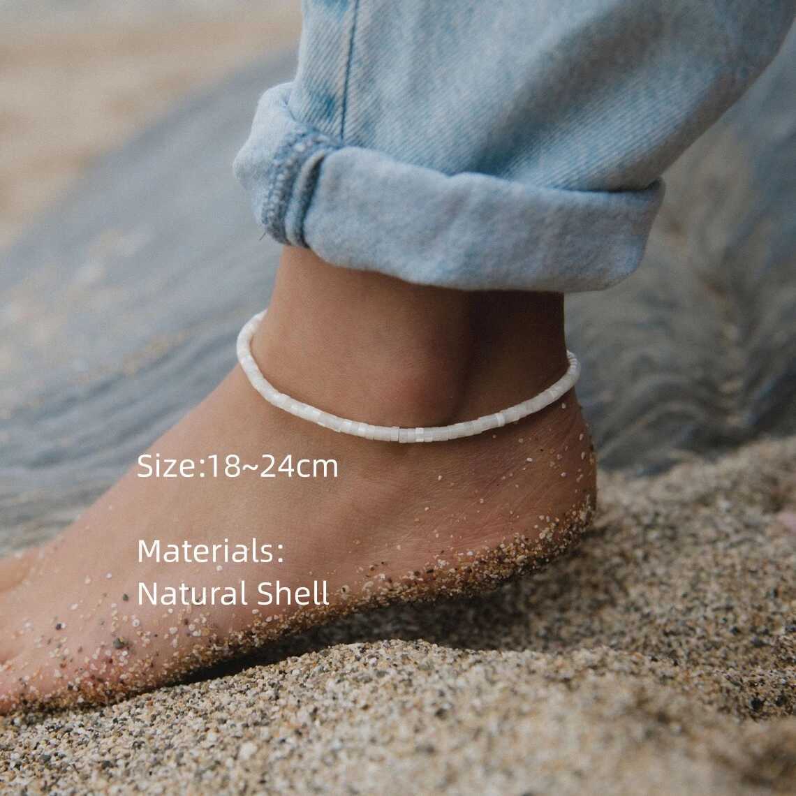 Vlen Boho Summer Beach Style Anklet for Women Boho Jewelry Natural Shell Beads Anklets Vacation Fashion W250604